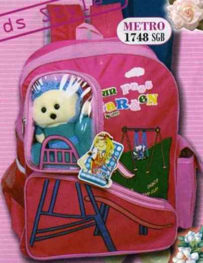 Tas Sekolah anak pink boneka